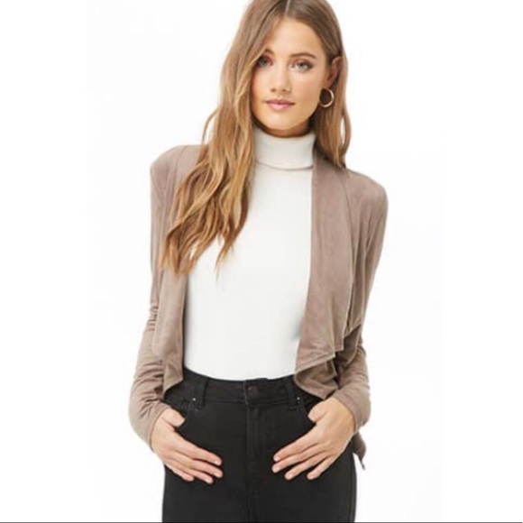 Forever 21 Tops - 🕊4//$20 • Forever 21 Suede Jacket Cardigan